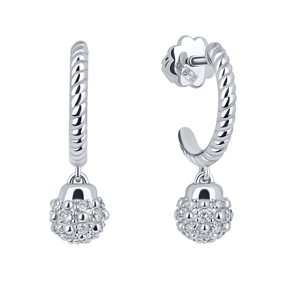 Серьги с бриллиантами 922825Б