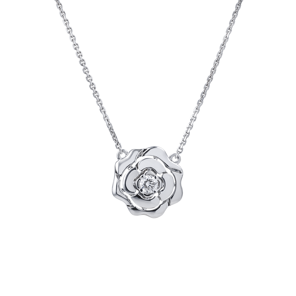 Колье белое золото 585 пробы с бриллиантами 927663Б