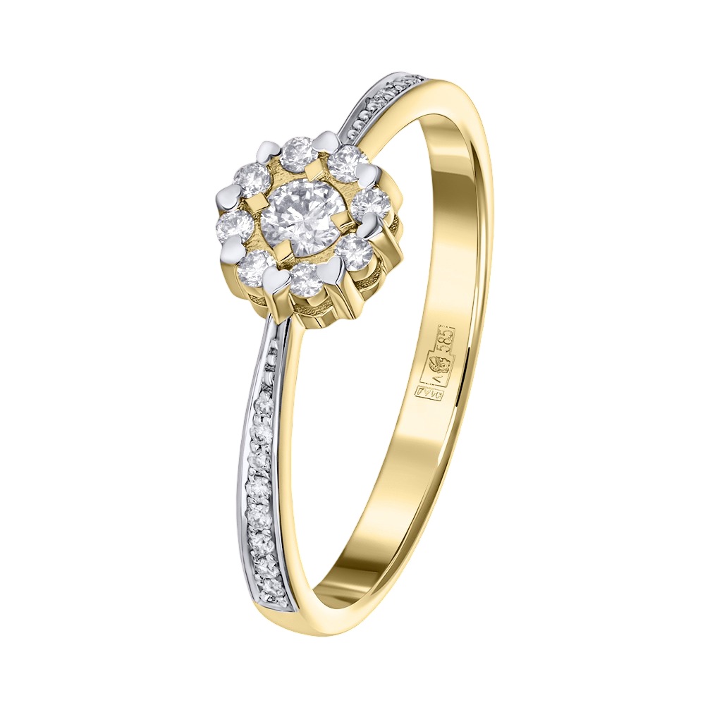 Кольцо из золота с бриллиантами 931319Б