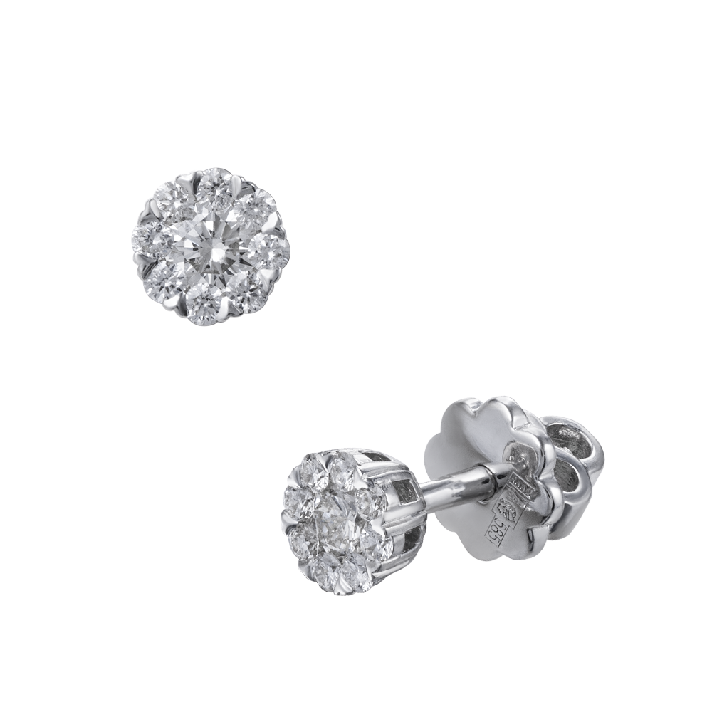 Серьги-пусеты с бриллиантами 922628Б