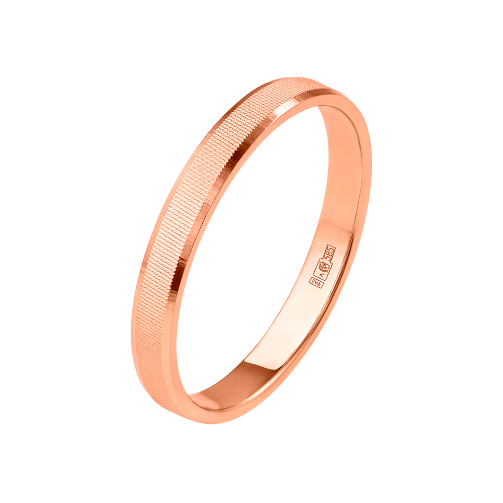 Обручальное кольцо из красного золота 500-000-119