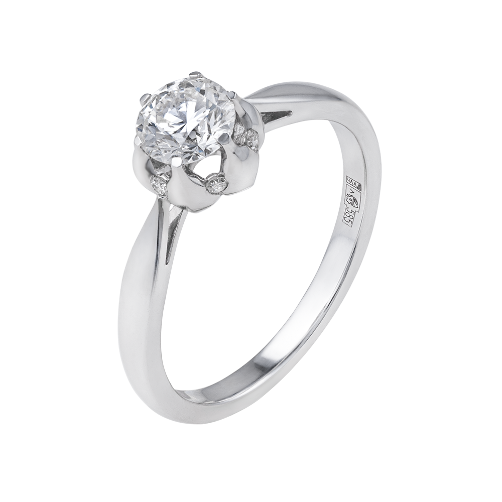 Кольцо из белого золота с бриллиантами 921621Б