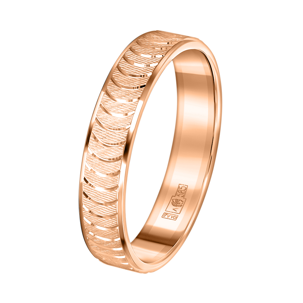 Обручальное кольцо из красного золота 500-000-1032