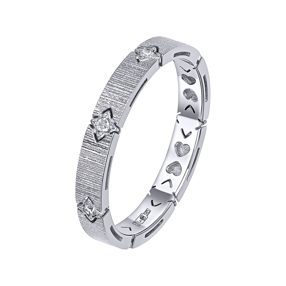 Кольцо из белого золота с бриллиантами 921944Б