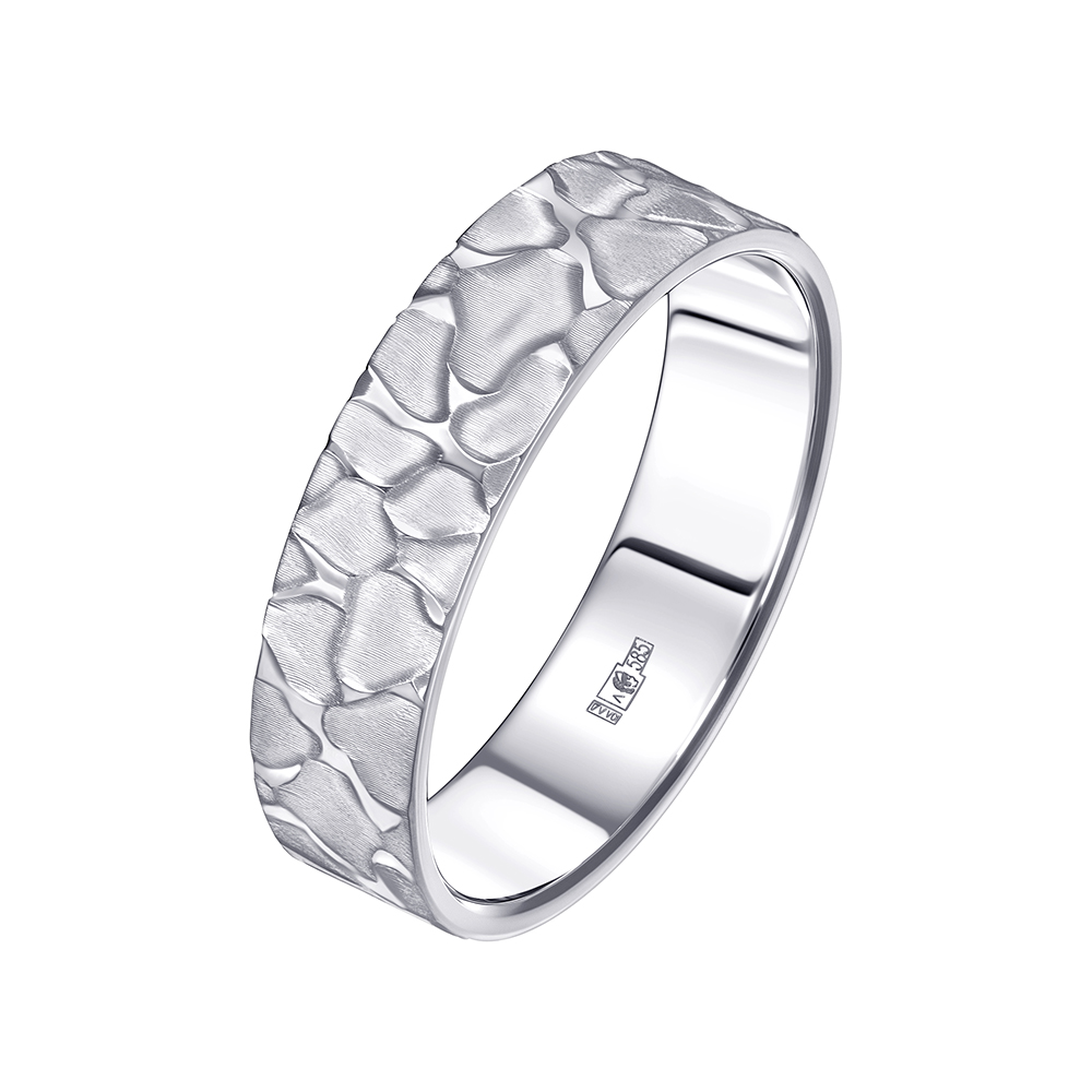 Обручальное кольцо из белого золота 510-000-033