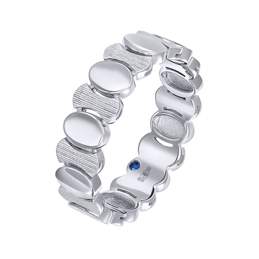 Кольцо из белого золота с сапфиром 921979