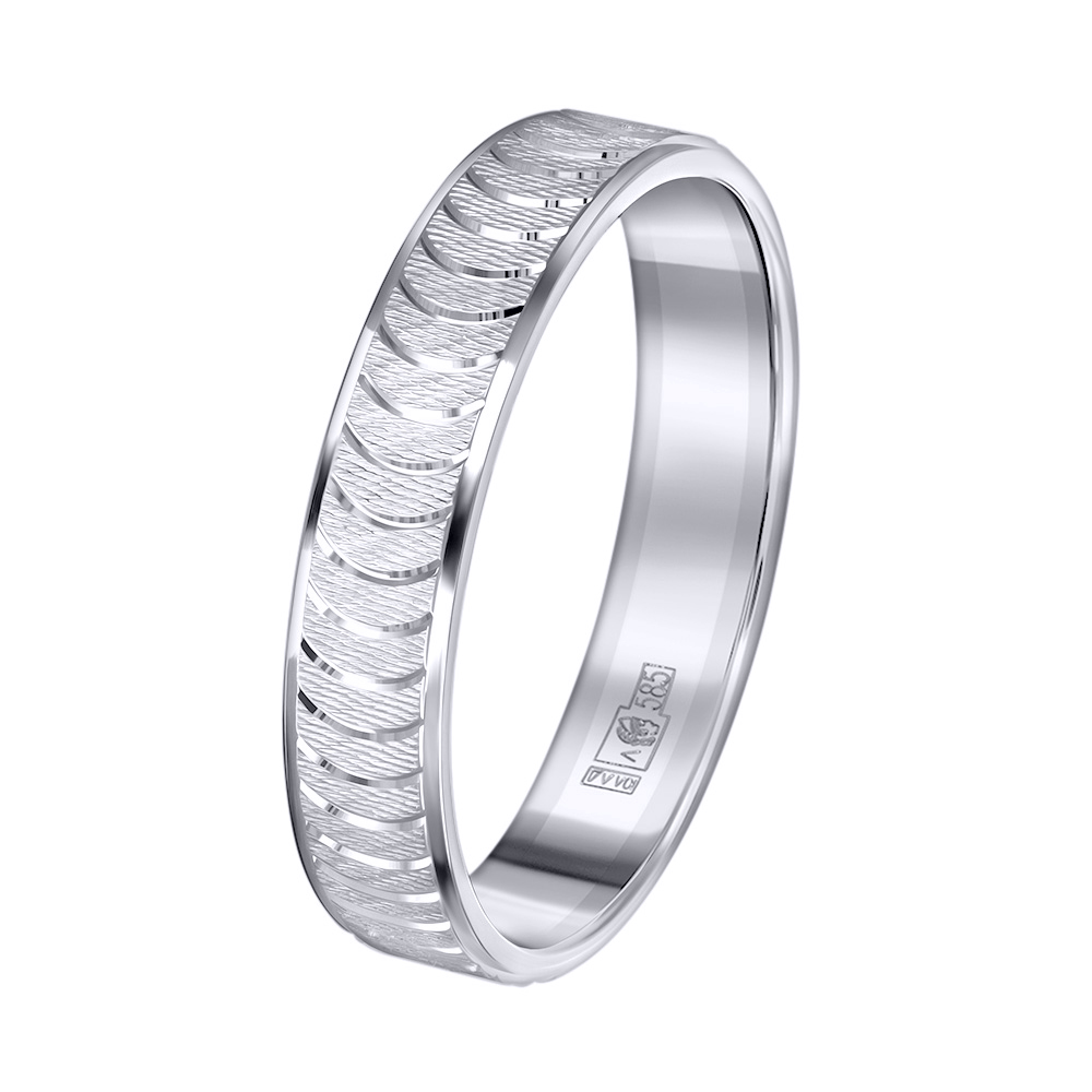 Обручальное кольцо из белого золота 510-000-1032