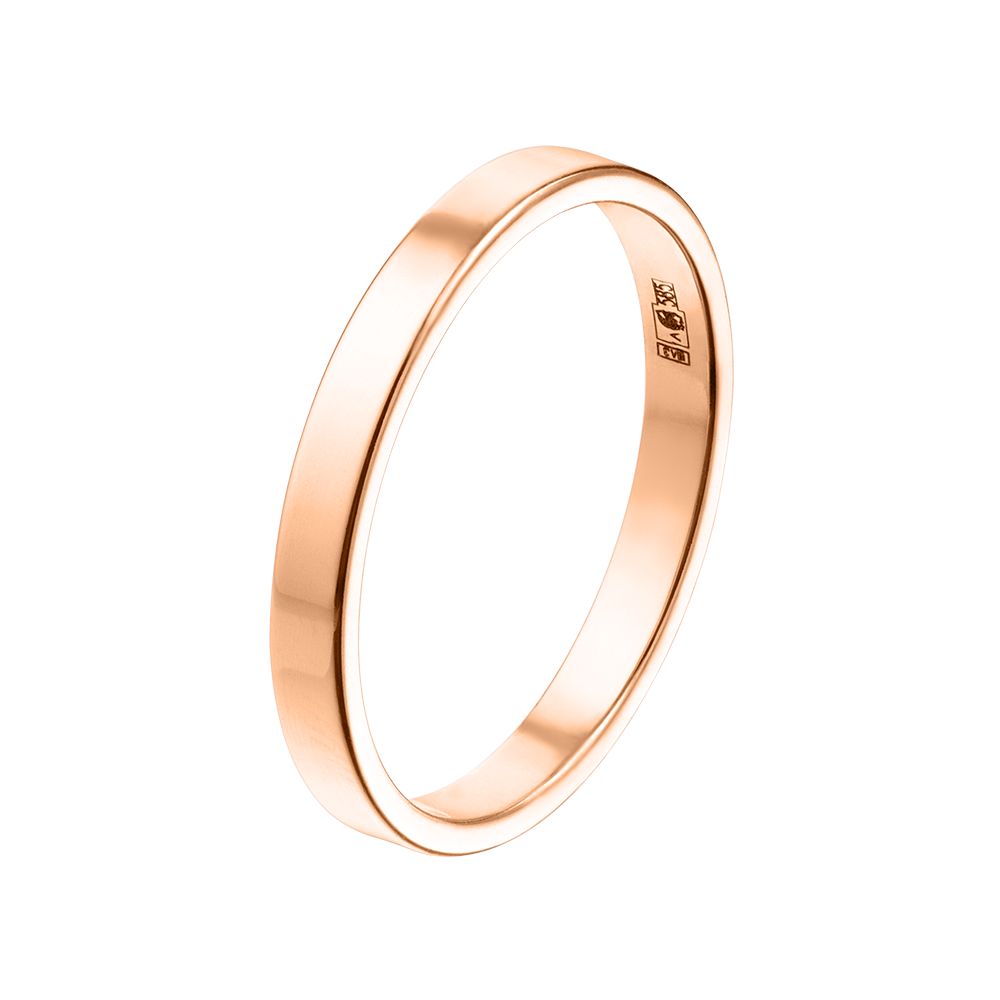 Обручальное кольцо из красного золота 200-000-306