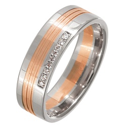 Обручальное кольцо с бриллиантом 482-090-330