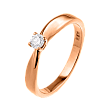 Кольцо из золота с бриллиантом 911470Б