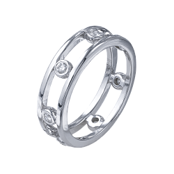 Обручальное кольцо с бриллиантами 921674Б