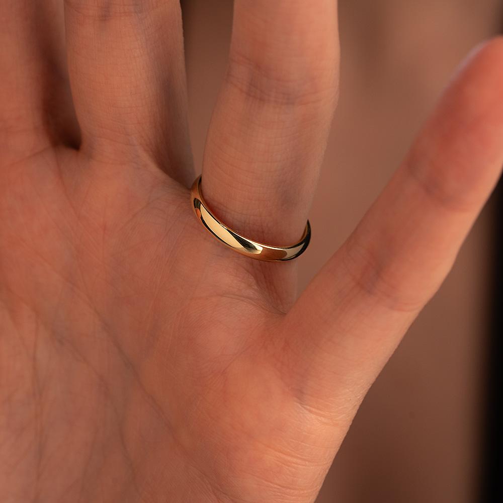 Обручальное кольцо из желтого золота 120-000-530