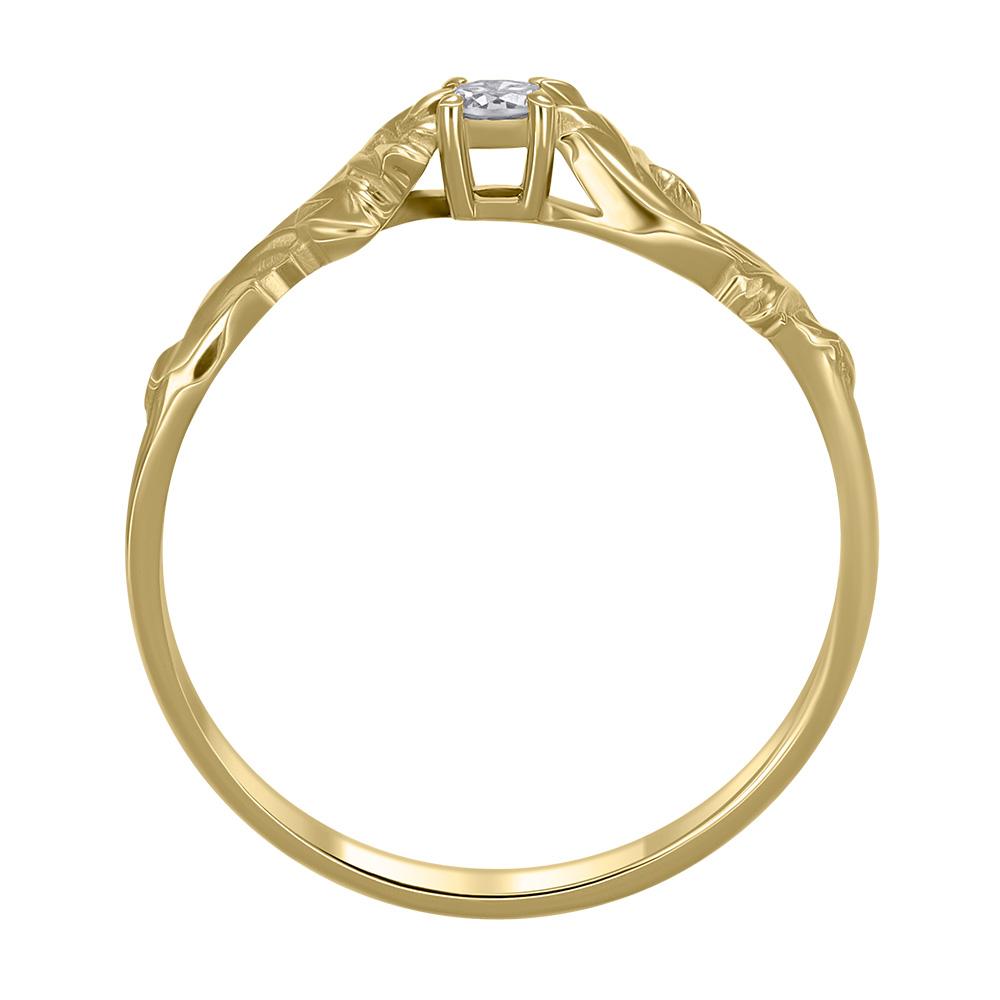 Кольцо из желтого золота с бриллиантом 931975Б