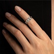 Обручальное кольцо из белого золота 585 пробы с бриллиантами 921745Б