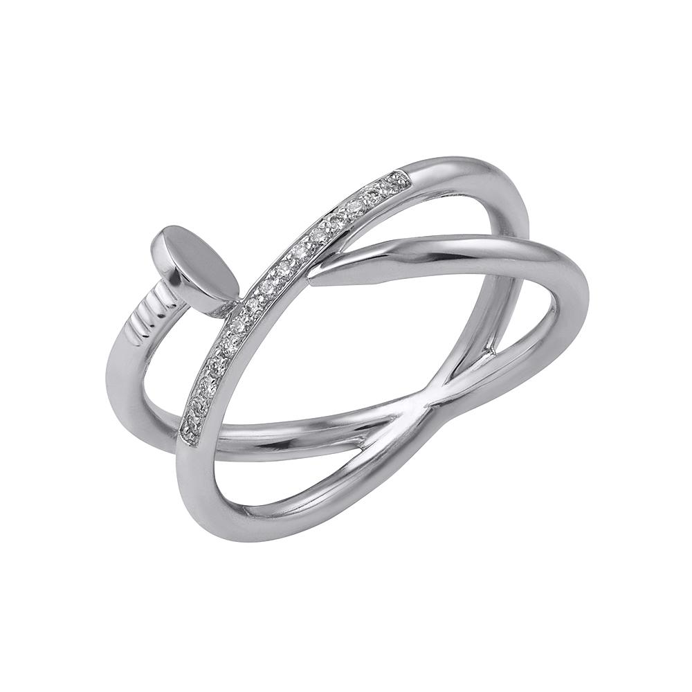 Кольцо с дорожкой бриллиантов 921733Б