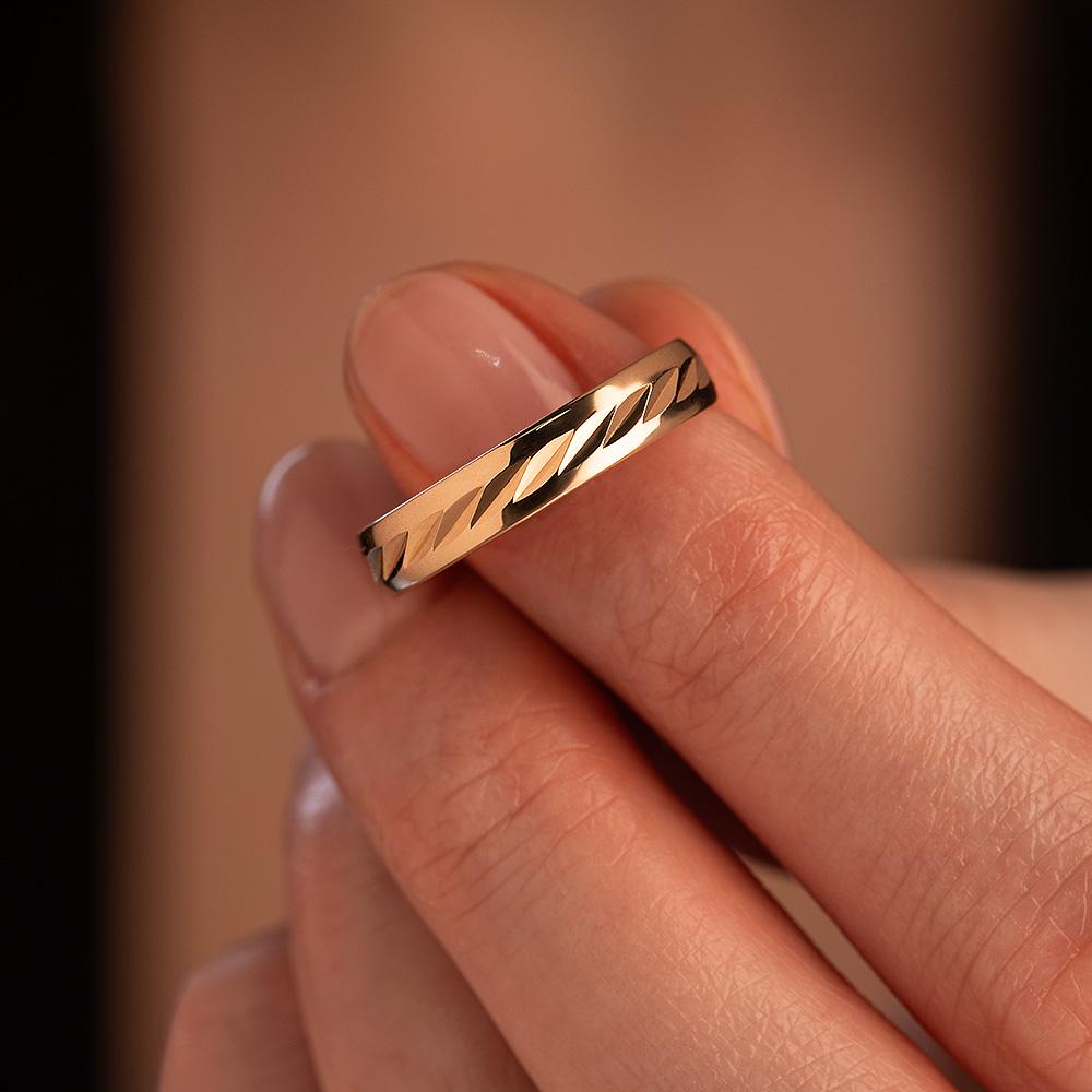 Обручальное кольцо из красного золота 200-000-611