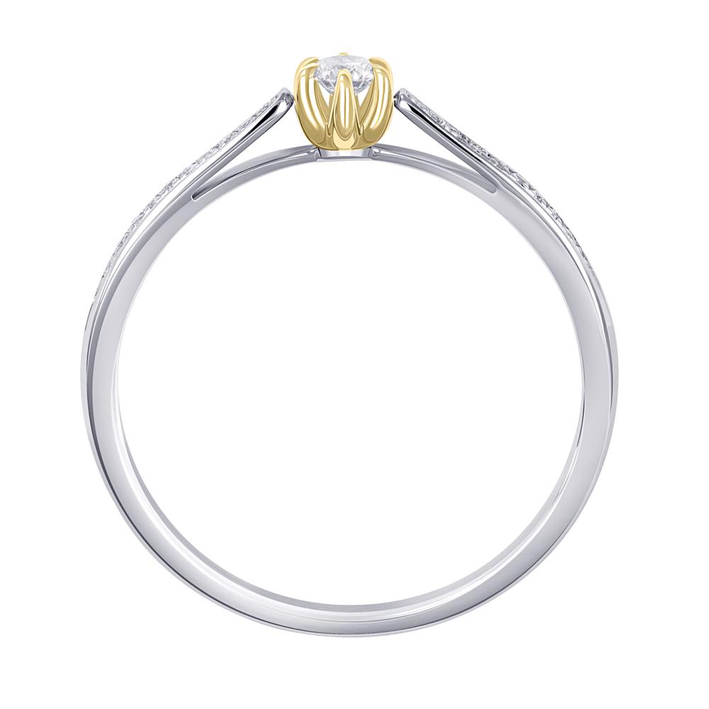 Кольцо из белого золота с бриллиантами 9211001Б