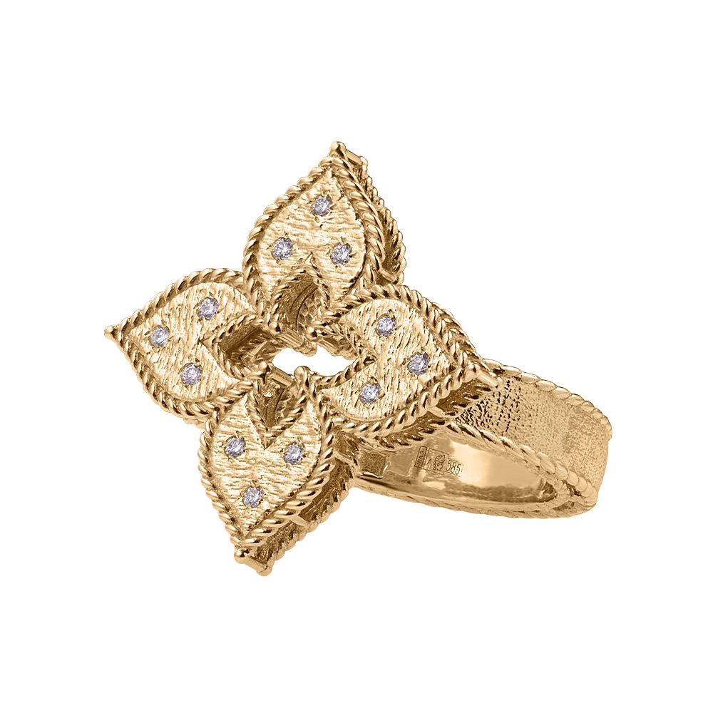 Кольцо из желтого золота с бриллиантами 931753Б