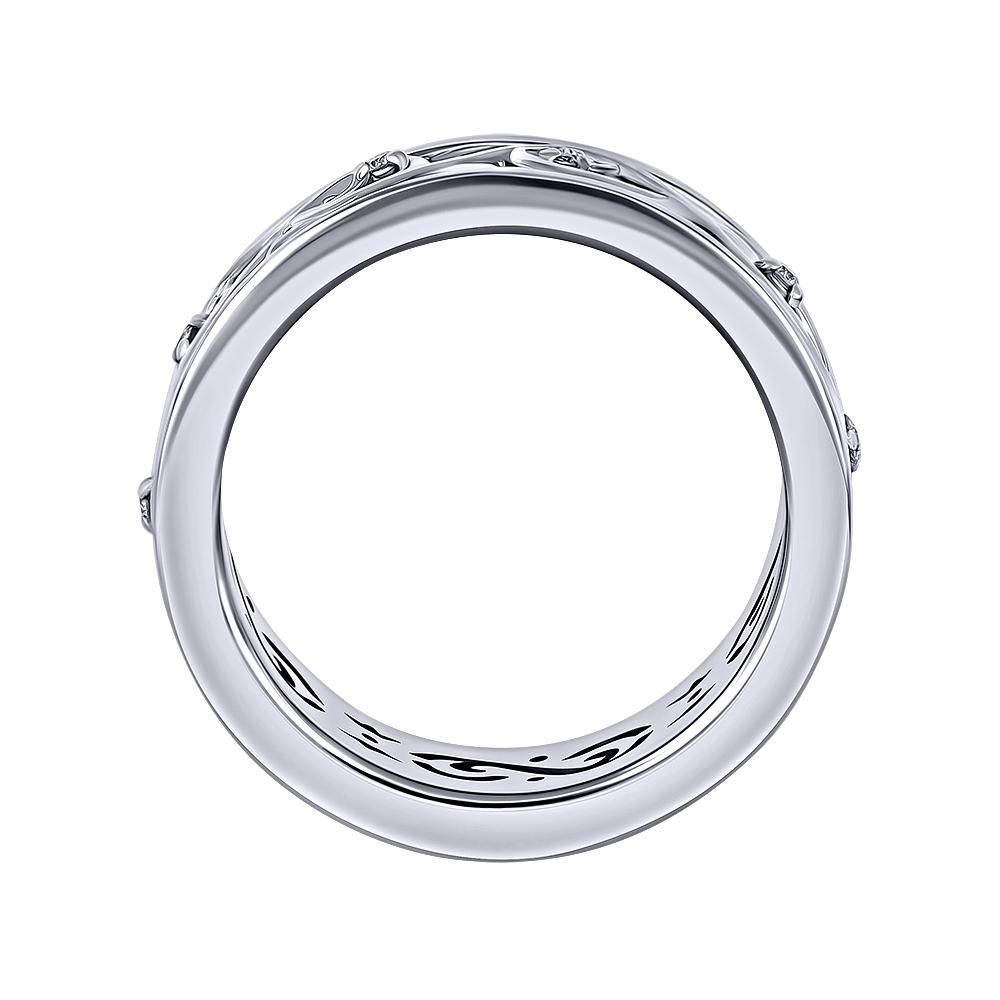 Обручальное кольцо из белого золота с бриллиантами 921337Б