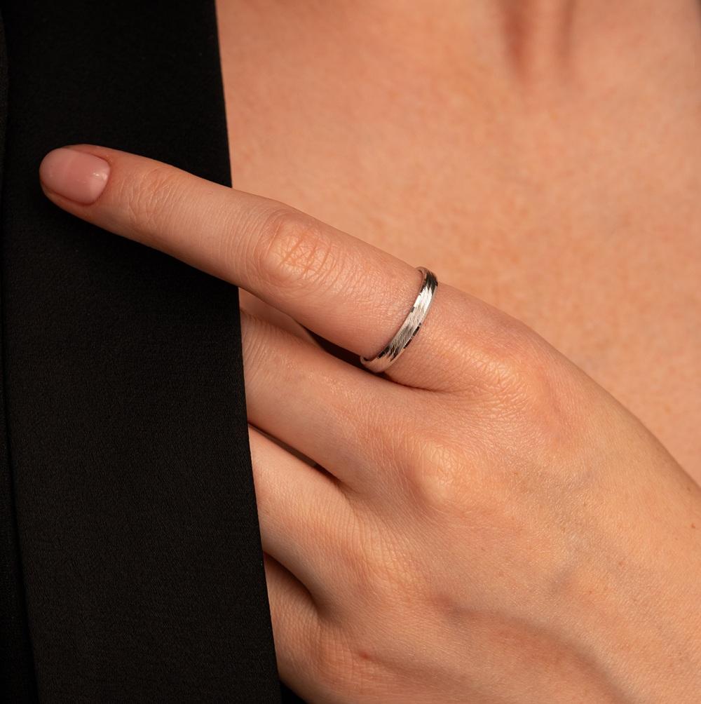 Обручальное кольцо из белого золота 510-000-1021