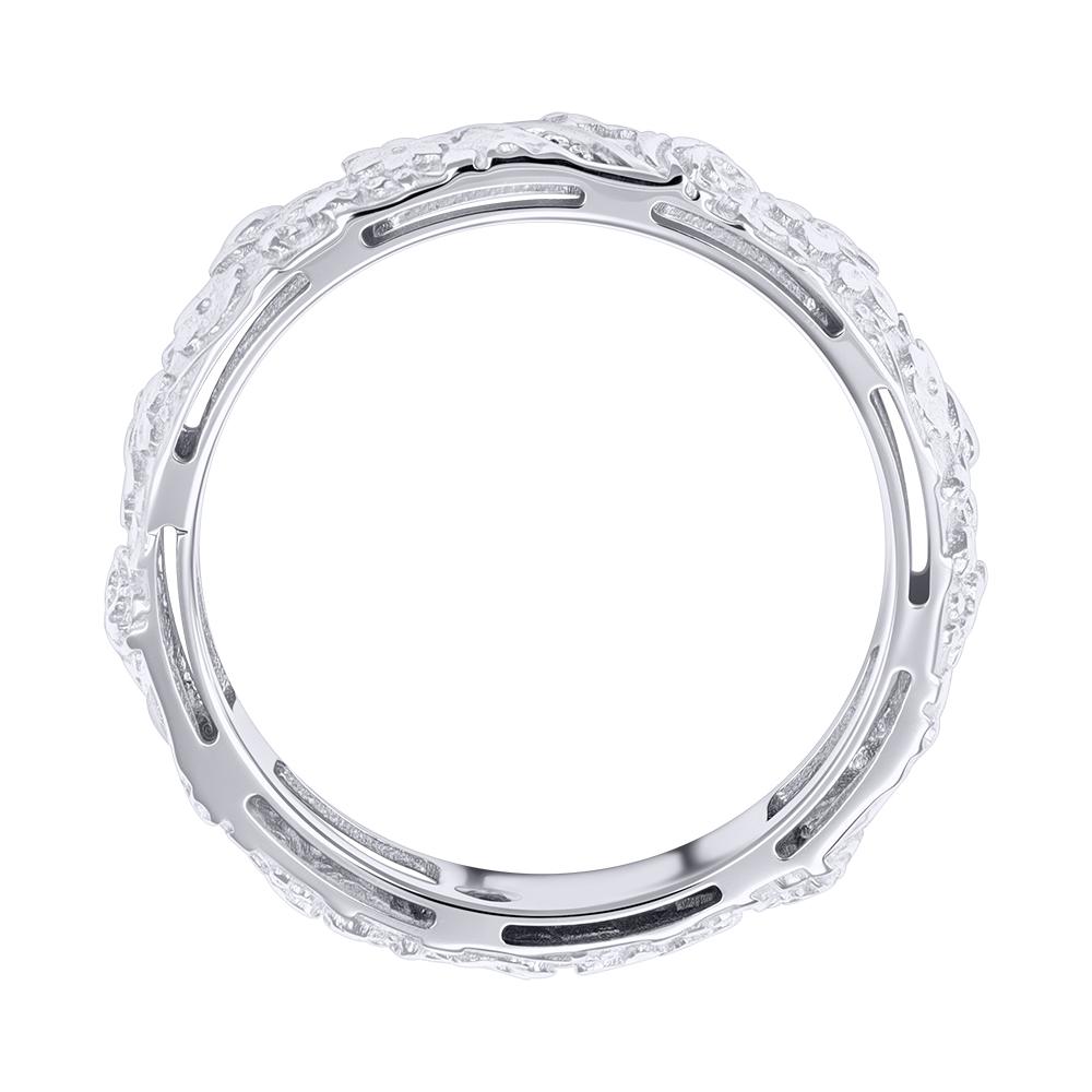 Обручальное кольцо из белого золота с бриллиантами 9211019Б