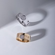 Дизайнерское обручальное кольцо love с бриллиантами 931641Б