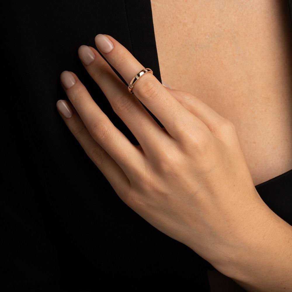 Кольцо из красного золота 585 пробы с бриллиантами 911555Б