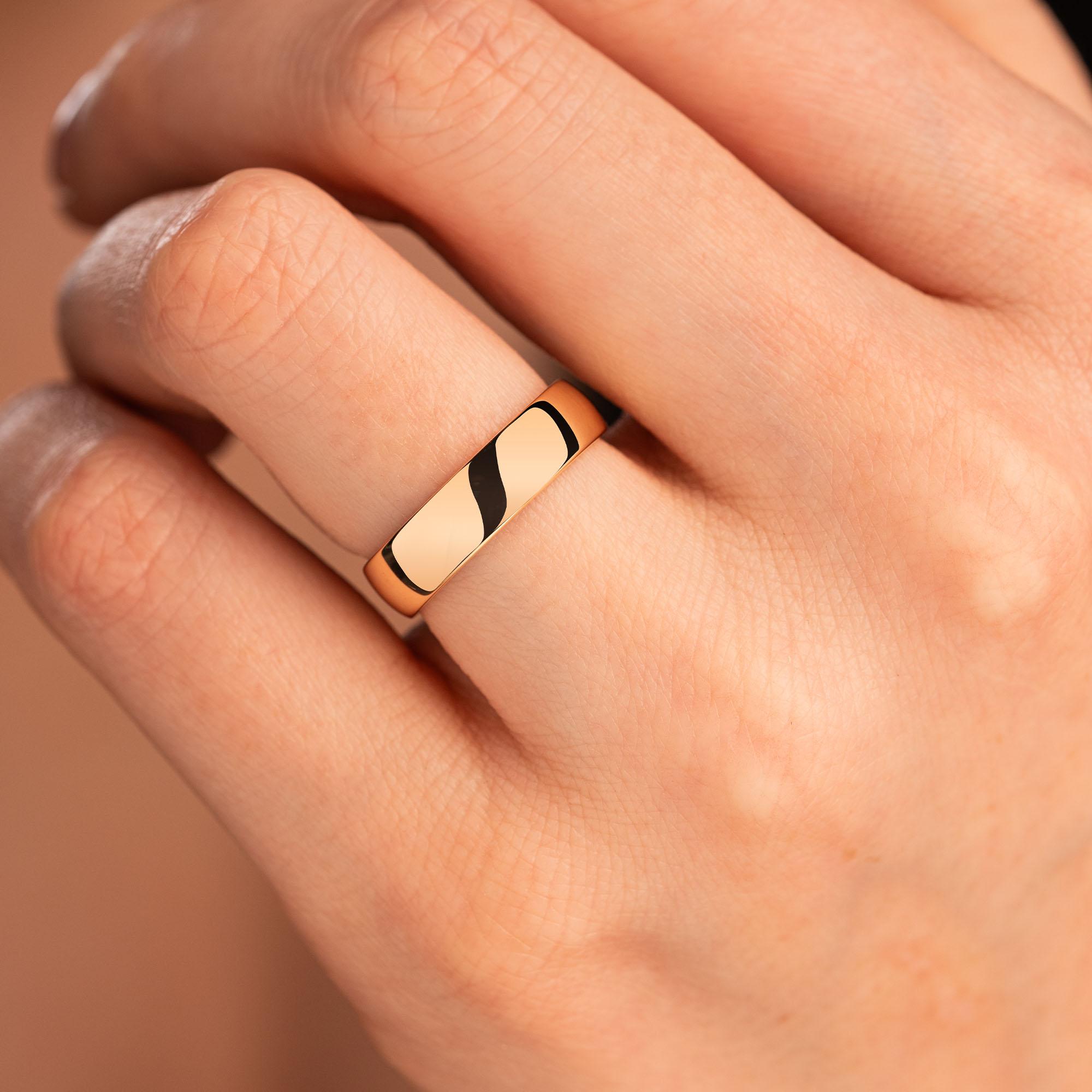 Обручальное кольцо из красного золота 200-000-310