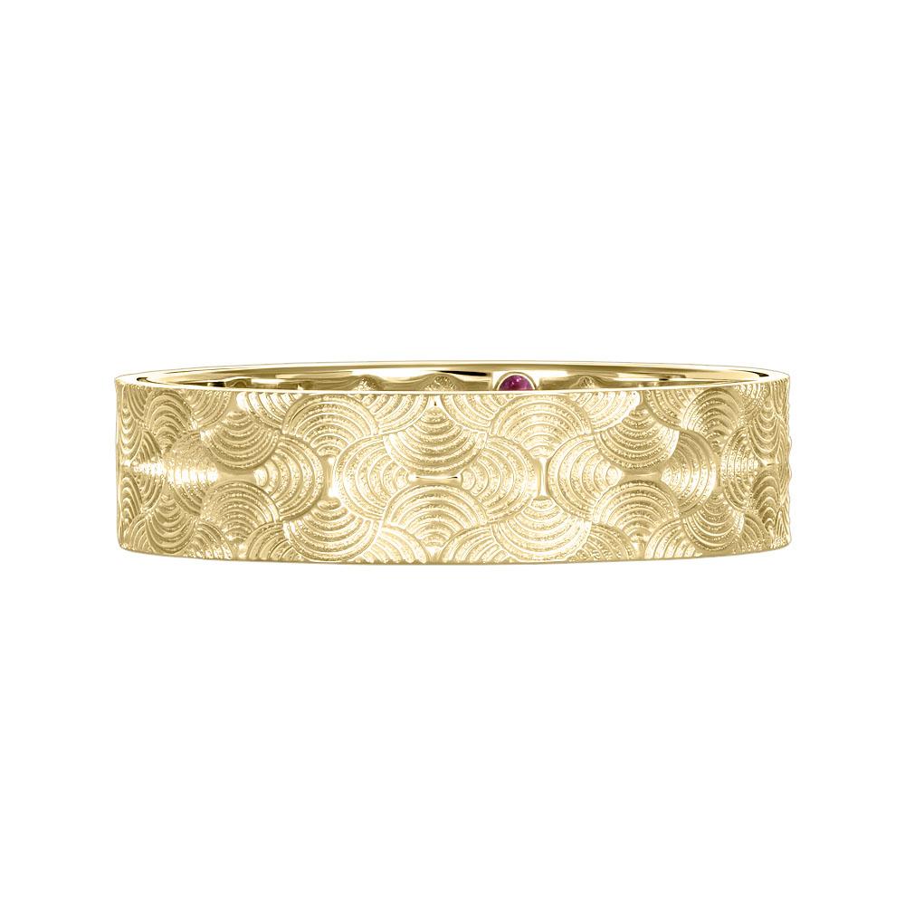 Обручальное кольцо из желтого золота с рубином 9311043