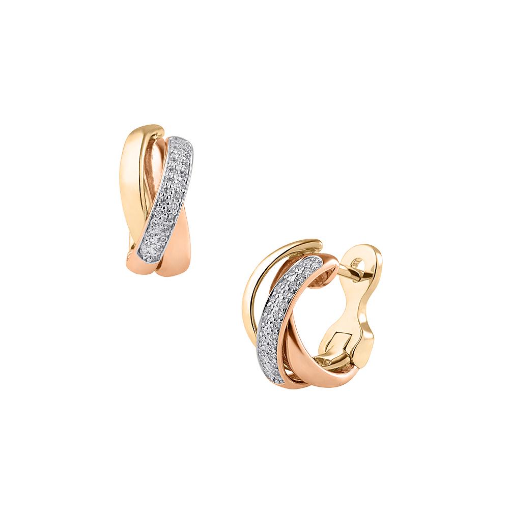 Серьги из золота 585 пробы с бриллиантами 912344Б