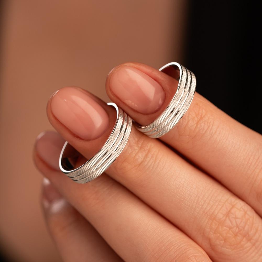 Обручальное кольцо из белого золота 510-000-1019