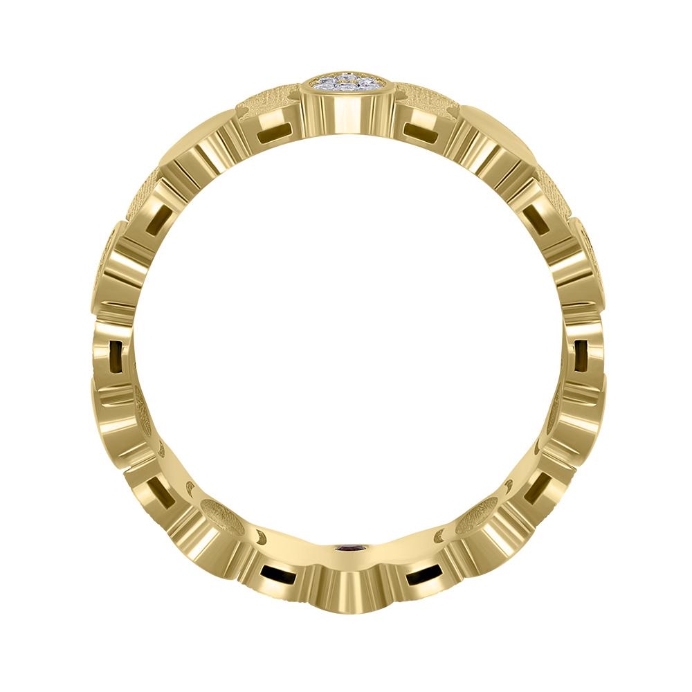 Кольцо из желтого золота с бриллиантами 931979Б