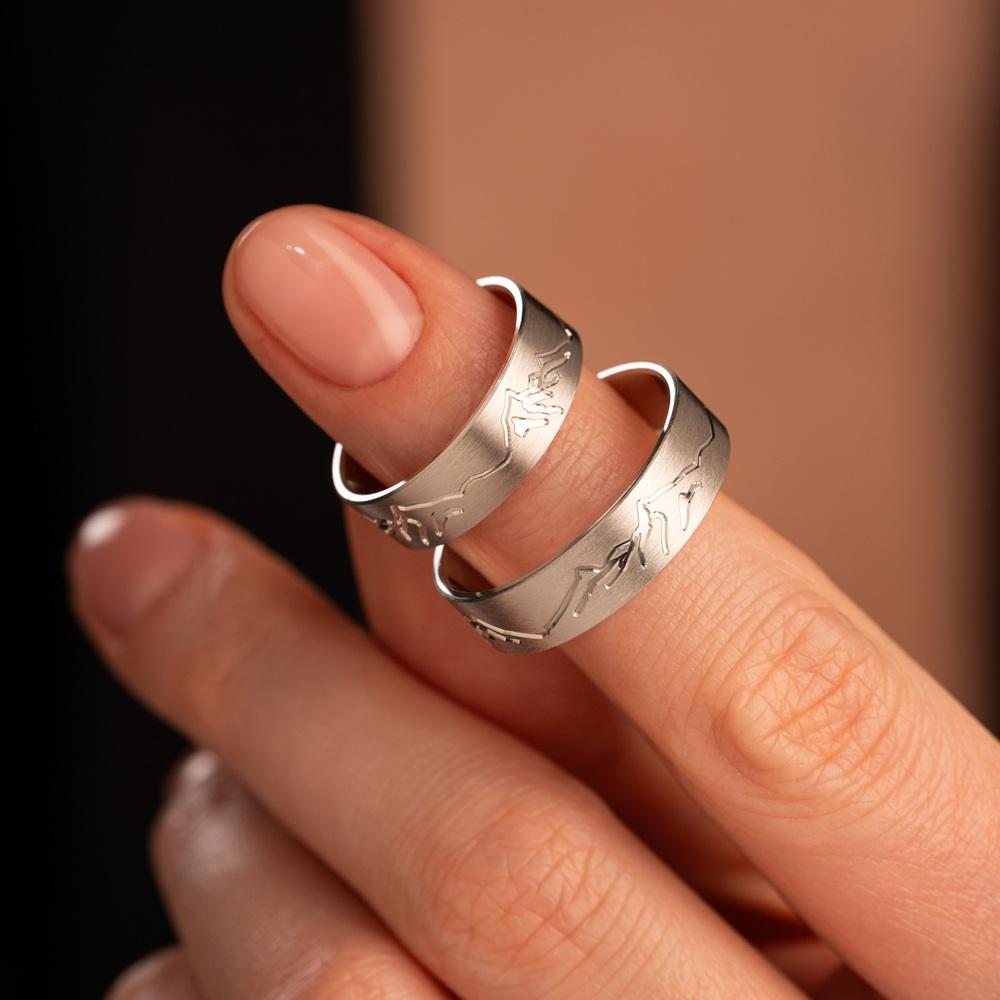 Обручальное кольцо из белого золота 510-000-197