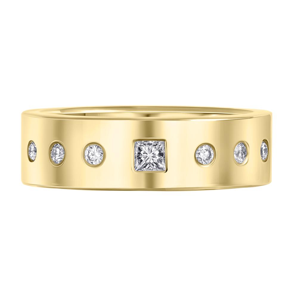 Обручальное кольцо с бриллиантами 222-070-154