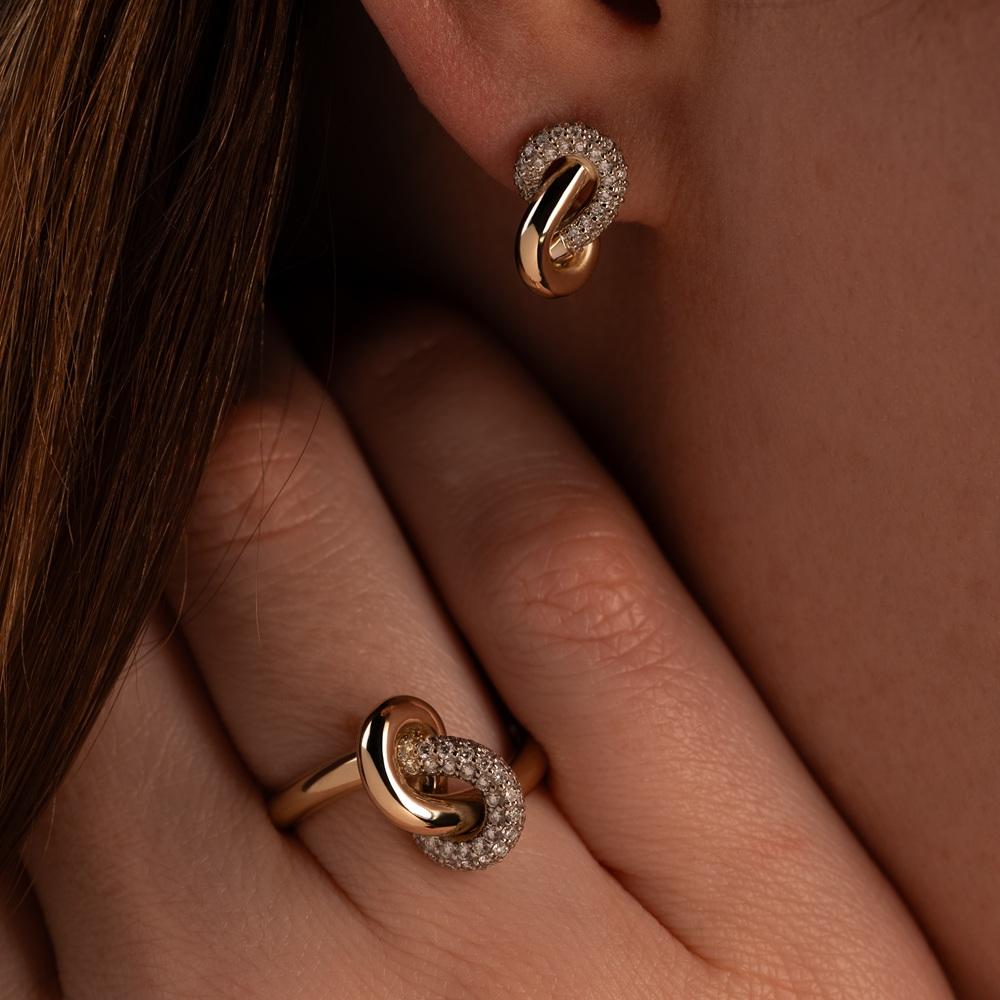 Серьги-пусеты с бриллиантами 932972Б