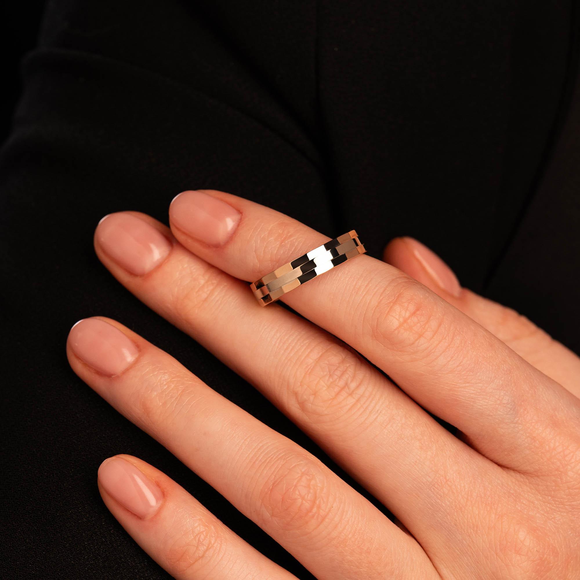 Обручальное двухсплавное кольцо (синтеринг) 450-000-907