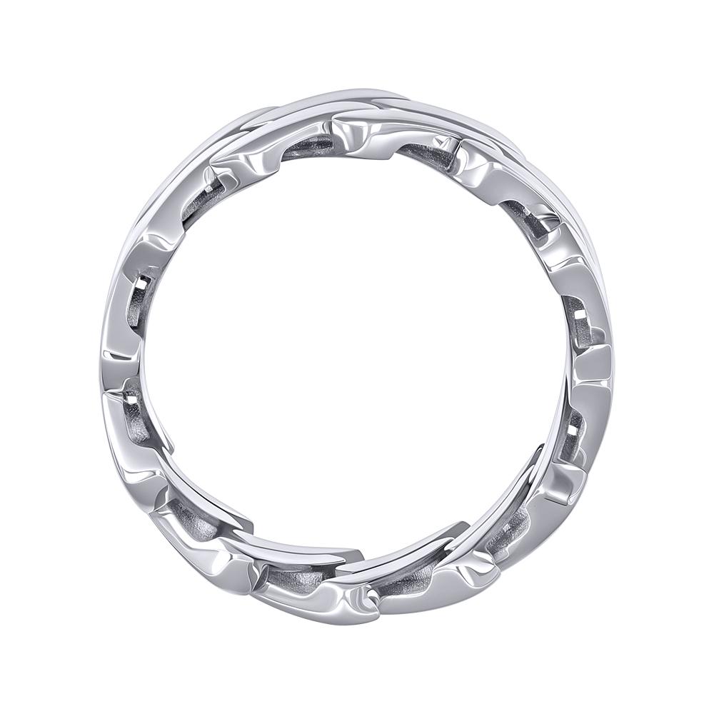 Кольцо из белого золота с белыми и черными бриллиантами 921880ЧБ