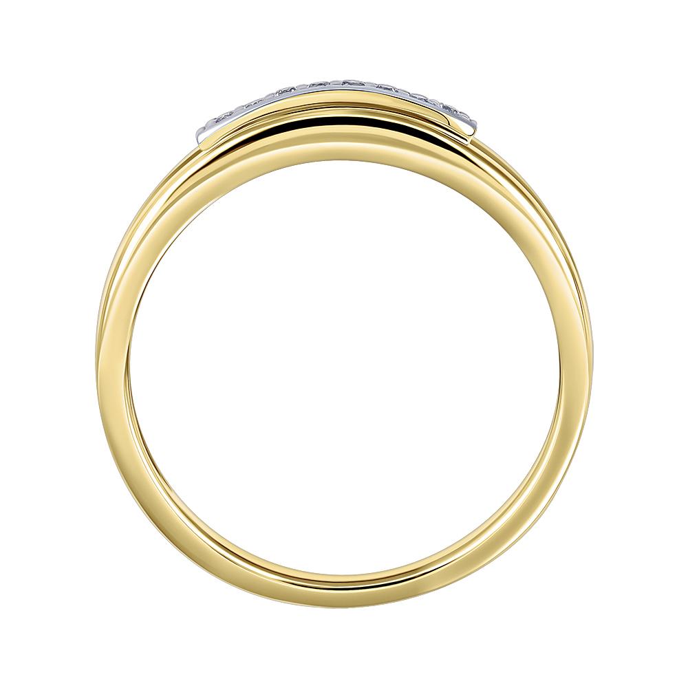 Дизайнерское кольцо из желтого золота с бриллиантами 931165Б