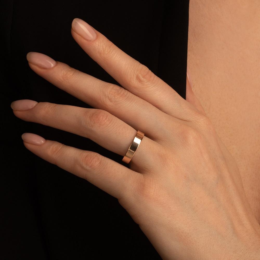 Обручальное кольцо из красного золота 200-000-327