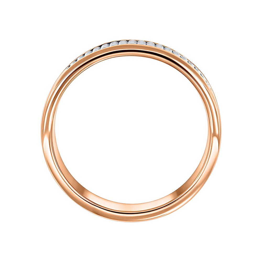 Кольцо комбинированное с бриллиантами 911894ЧБ