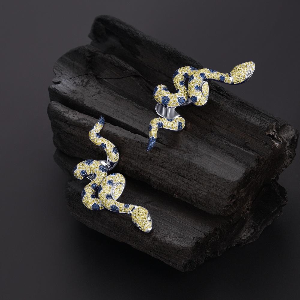 Дизайнерские серьги с сапфирами 9221021С