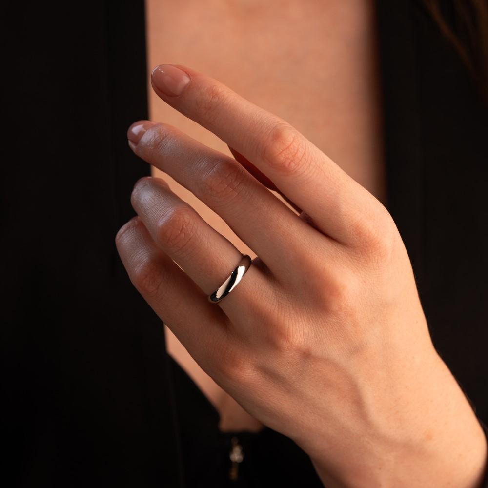 Обручальное кольцо из белого золота 110-000-540