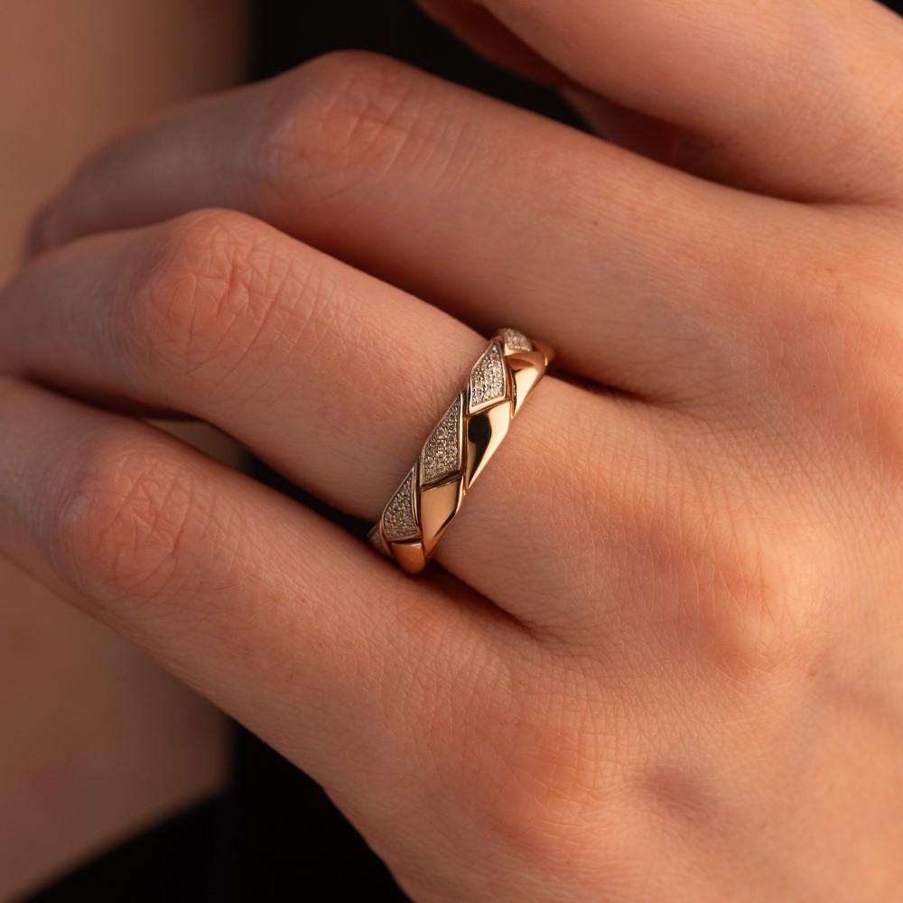 Кольцо из желтого золота с бриллиантами 921560Б