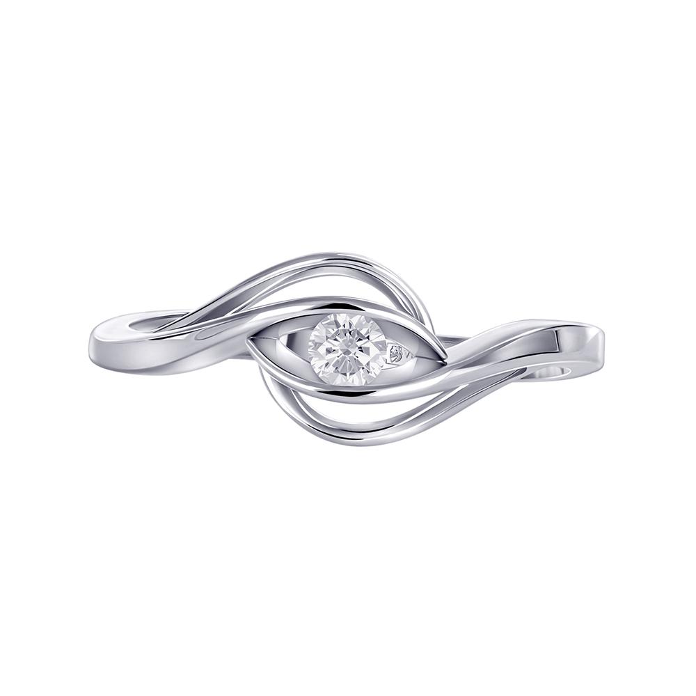 Кольцо из белого золота с бриллиантом 9211123Б