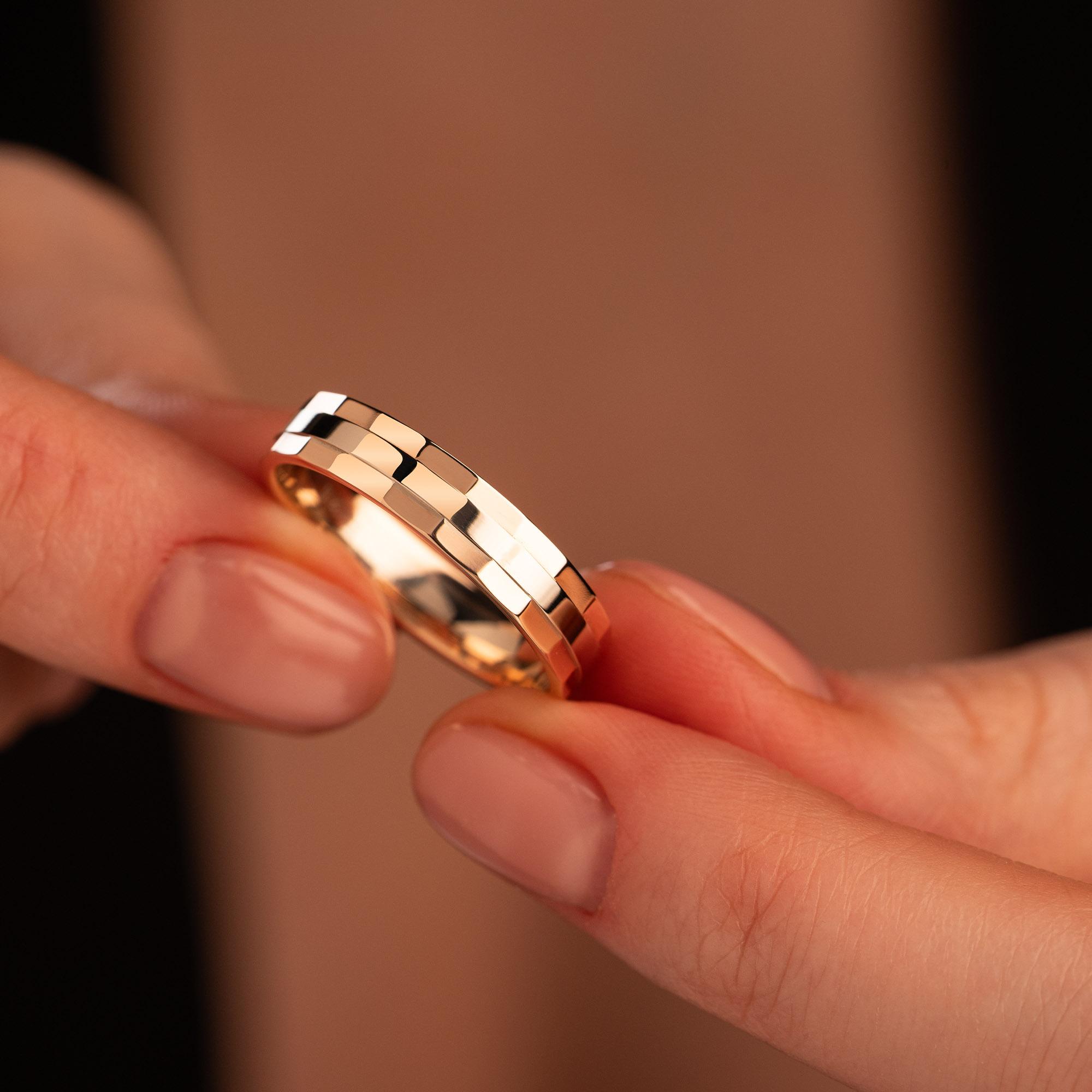 Обручальное двухсплавное кольцо (синтеринг) 450-000-907