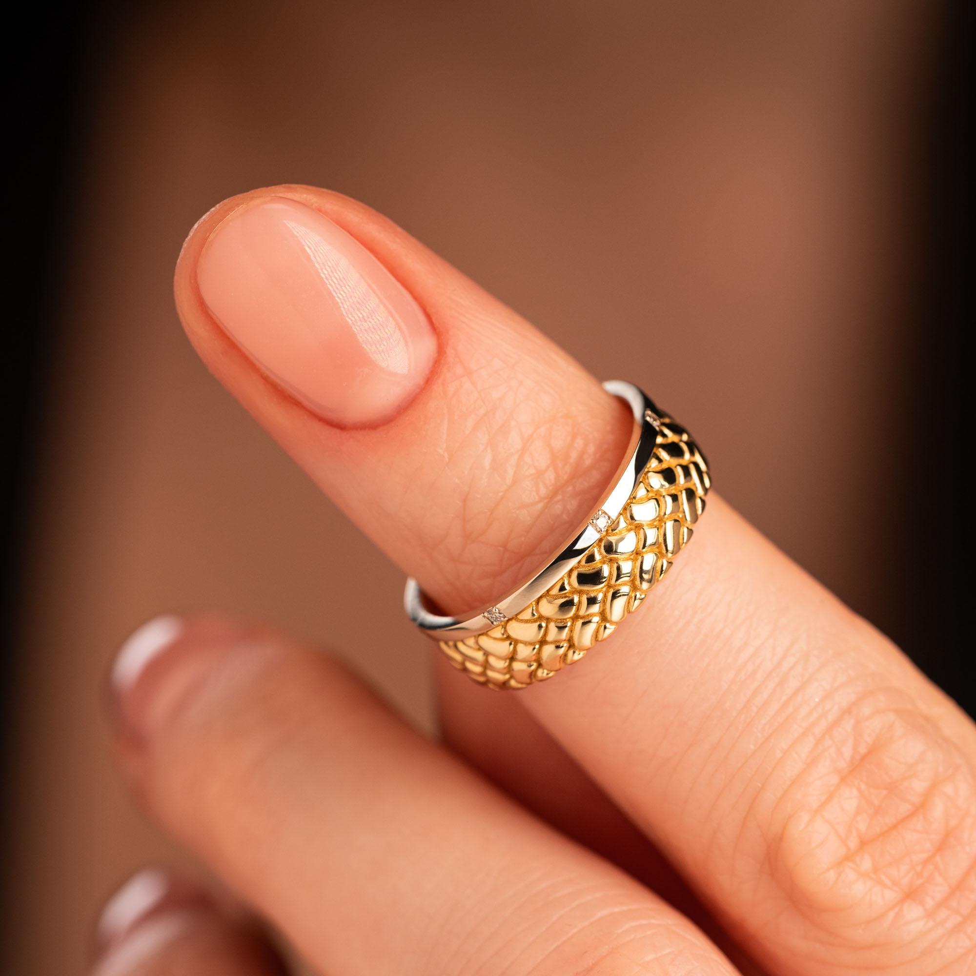 Обручальное кольцо с бриллиантами 931809-2Б