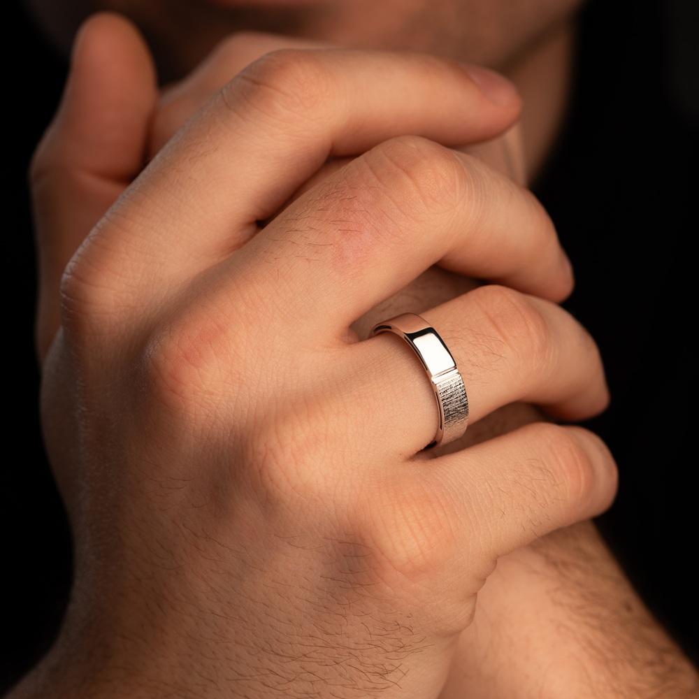 Обручально кольцо из белого золота 921853