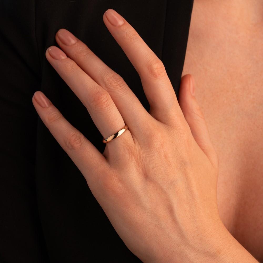 Обручальное кольцо из красного золота 100-000-530