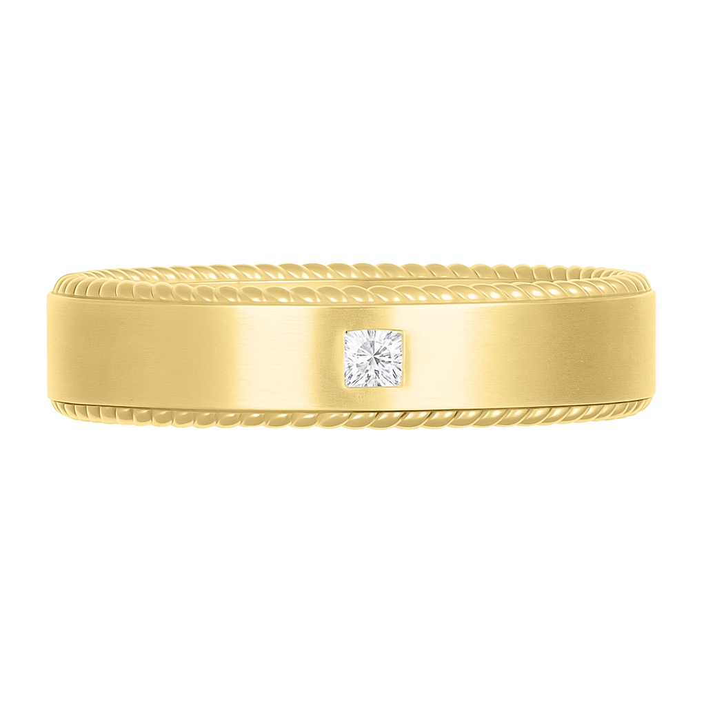 Кольцо из желтого золота с бриллиантом 931799Б 