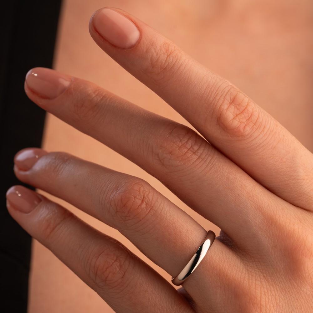 Обручальное кольцо из белого золота 110-000-530